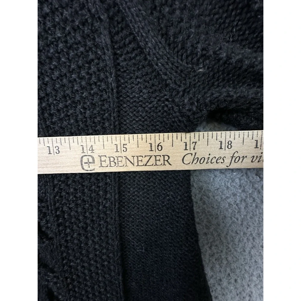 Smartwool Crestone Tunic Sweater Womens Small Black Cowl Neck Cable Knit Cozy